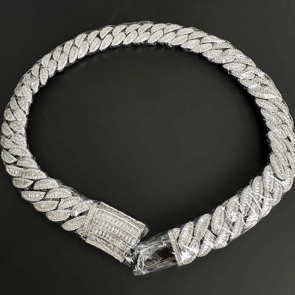 20mm Baguette Chain Iced Out Cuban Link Necklaces for Men Women Bling Necklace Zircon Goth Hip Hop Jewelry 6 Mallzona 20mm Baguette Chain Iced Out Cuban Link Necklaces for Men Women Bling Necklace Zircon Goth Hip Hop Jewelry Mallzona