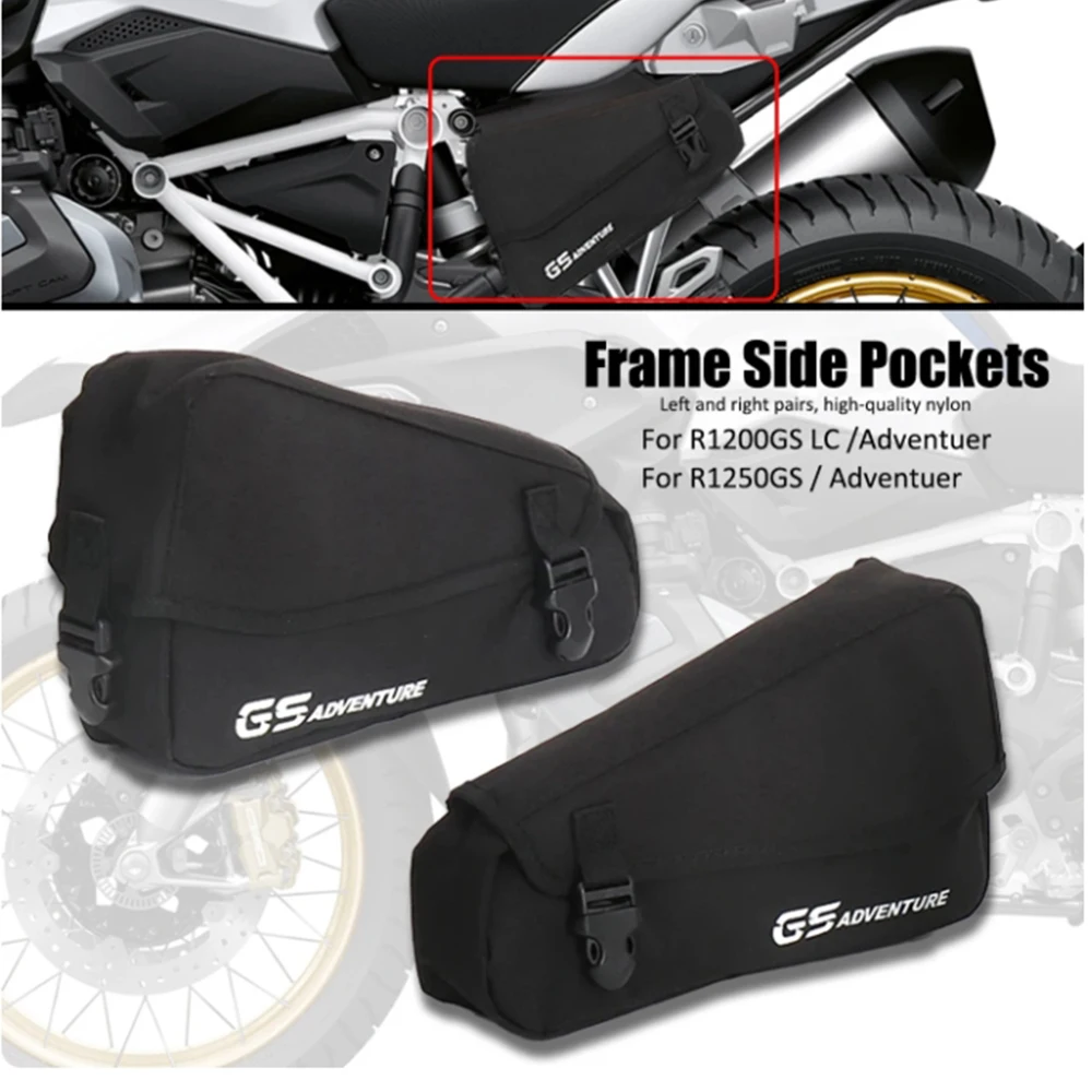 

F750GS F850GS R1250GS R 1250 1200 GS R1200GS LC ADV FIT BMW Adventure Motorcycle Frame Side Pockets Repair Tool Placement Bags