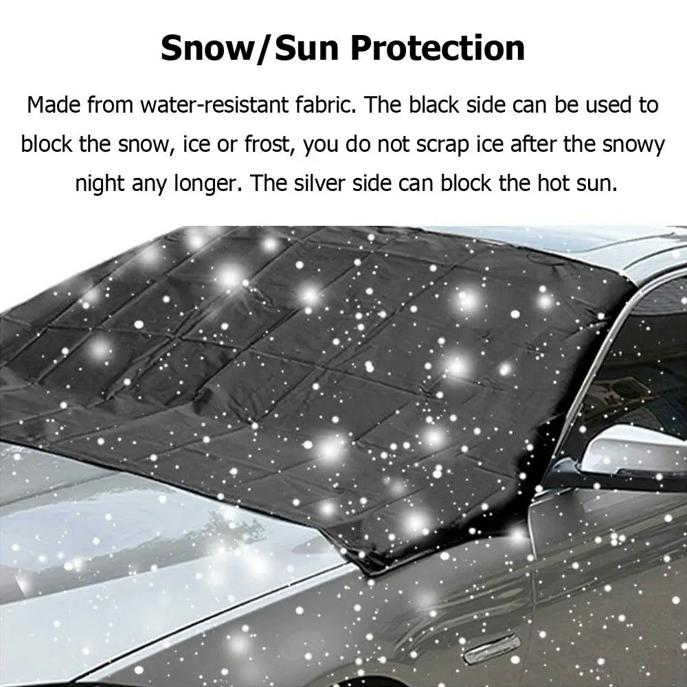 1Pcs Tarp Ice Scraper Frost Dust Removal Truck Van SUV Waterproof Car Windshield Snow Sun Cover Car Front Windscreen Cover
1Pcs Tarp Ice Scraper Frost Dust Removal Truck Van SUV Waterproof Car Windshield Snow Sun Cover Car Front Windscreen Cover