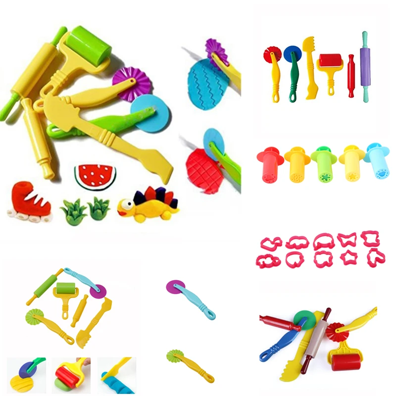 

New Educational Plasticine Mold Modeling Clay Kit Slime Toys For Child Plastic Play Dough Tools Sets DIY Kid Cutters Moulds Toys