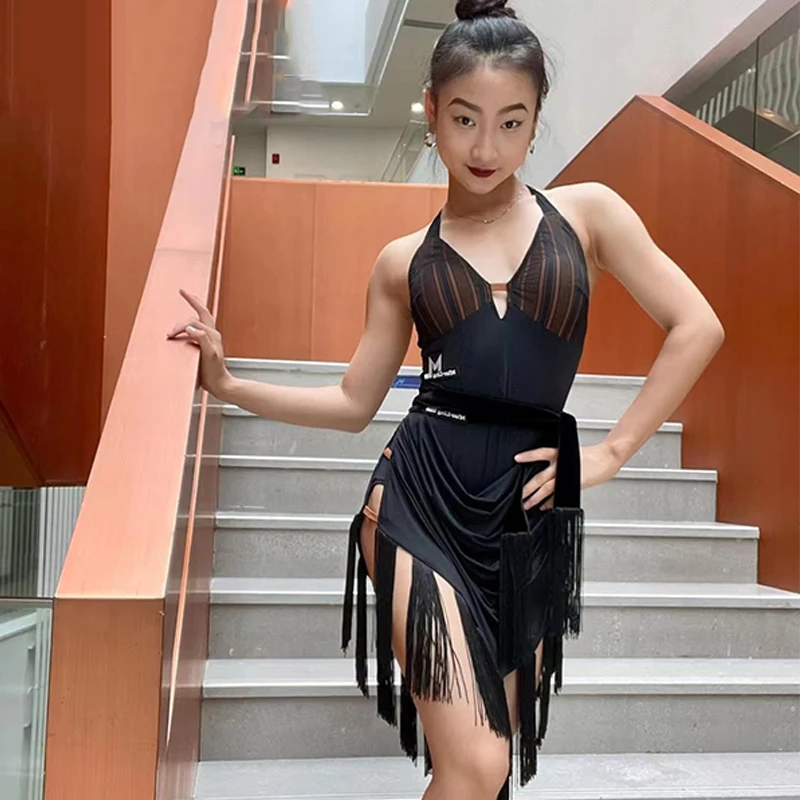 Latin Dance Clothes Women Summer Practice Wear Black Tops Tassel Skirt Adult Cha Cha Rumba Samba Ballroom Dance Dress DNV17416
Latin Dance Clothes Women Summer Practice Wear Black Tops Tassel Skirt Adult Cha Cha Rumba Samba Ballroom Dance Dress DNV17416