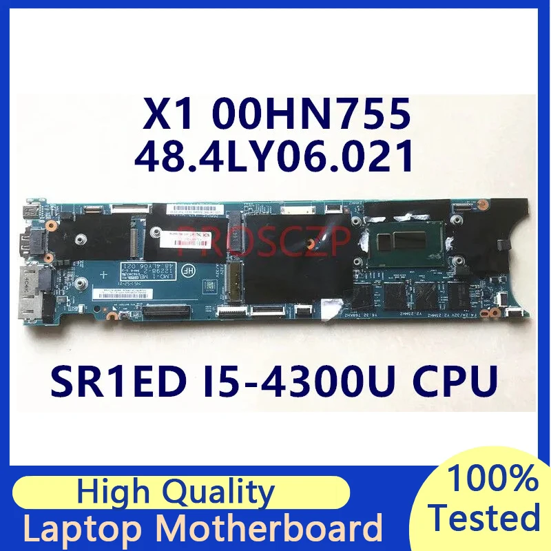 Mainboard For Lenovo Thinkpad X1 00HN755 48.4LY06.021 12298-2 Laptop Motherboard With SR1ED I5-4300U CPU 100% Fully Working Well 
Mainboard For Lenovo Thinkpad X1 00HN755 48.4LY06.021 12298-2 Laptop Motherboard With SR1ED I5-4300U CPU 100% Fully Working Well