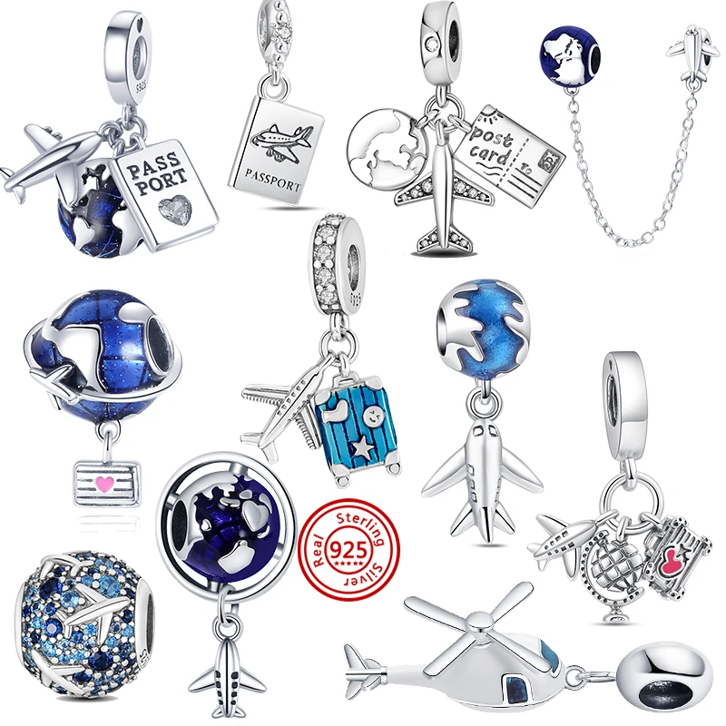 2024 New 925 Silver Charm Bead Dangle Fit Original Pandora Globe Airplane Suitcase Postcard Charms DIY Making Bracelet
2024 New 925 Silver Charm Bead Dangle Fit Original Pandora Globe Airplane Suitcase Postcard Charms DIY Making Bracelet