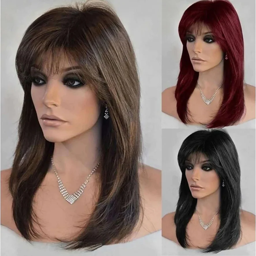 Synthetic Wig Natural Wave Straight Side Part Machine Made Wig 18 inch Synthetic Hair Women‘s wigs for women
Synthetic Wig Natural Wave Straight Side Part Machine Made Wig 18 inch Synthetic Hair Women‘s wigs for women