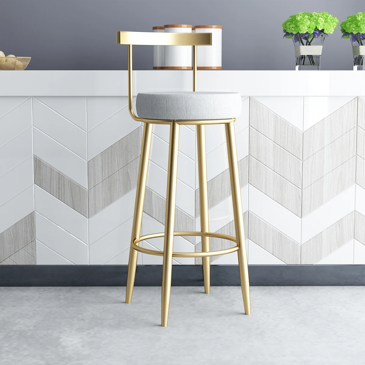 Golden Nordic Bar Stools Cashier Stools Back Bar Stools Home Simple High Chair Fashion Casual Creative Dining Chair 45/65/75cm
Golden Nordic Bar Stools Cashier Stools Back Bar Stools Home Simple High Chair Fashion Casual Creative Dining Chair 45/65/75cm