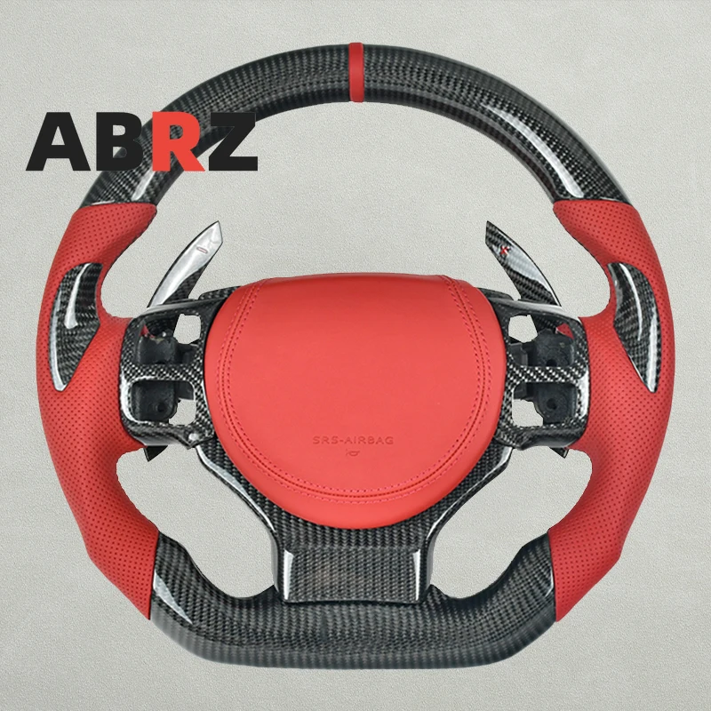 

Customized Car Acesssories Real Carbon Fiber Steering Wheel For Lexus RCF IS IS250 IS300 IS350 ISF ES ES250 GSF NX RX CT LED