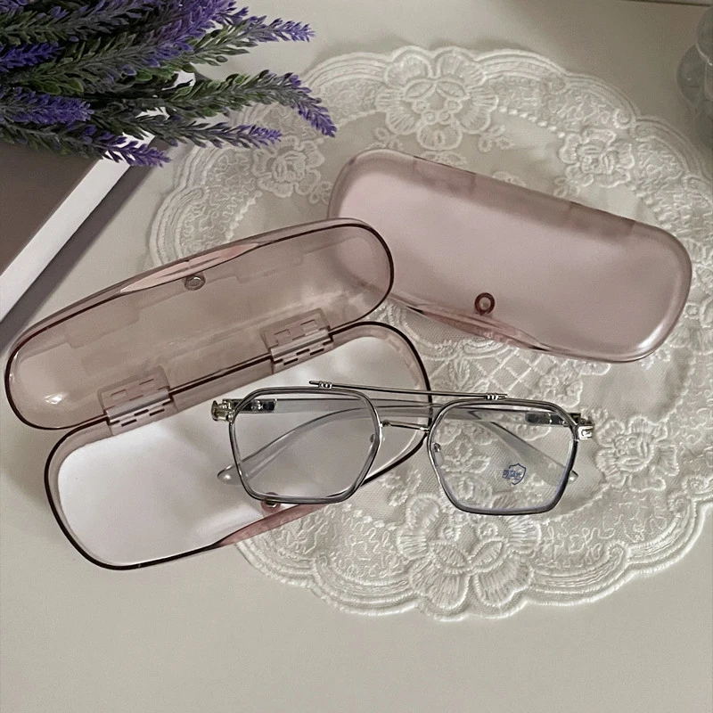 

Прозрачный портативный футляр для очков, водонепроницаемый пластиковый футляр для очков, Жесткие очки для чтения, футляр для защиты