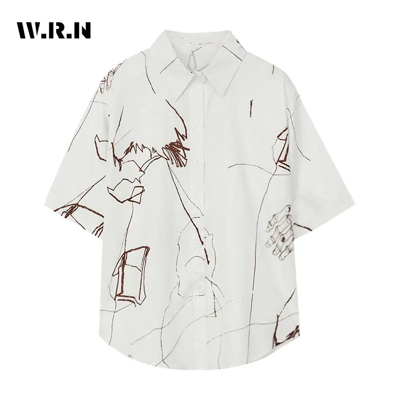 2023 Vintage Geometric Print Loose Long Sleeve Single Breasted Shirt Spring Women's Turn-Down Collar Casual Baggy Blouse Top
2023 Vintage Geometric Print Loose Long Sleeve Single Breasted Shirt Spring Women's Turn-Down Collar Casual Baggy Blouse Top