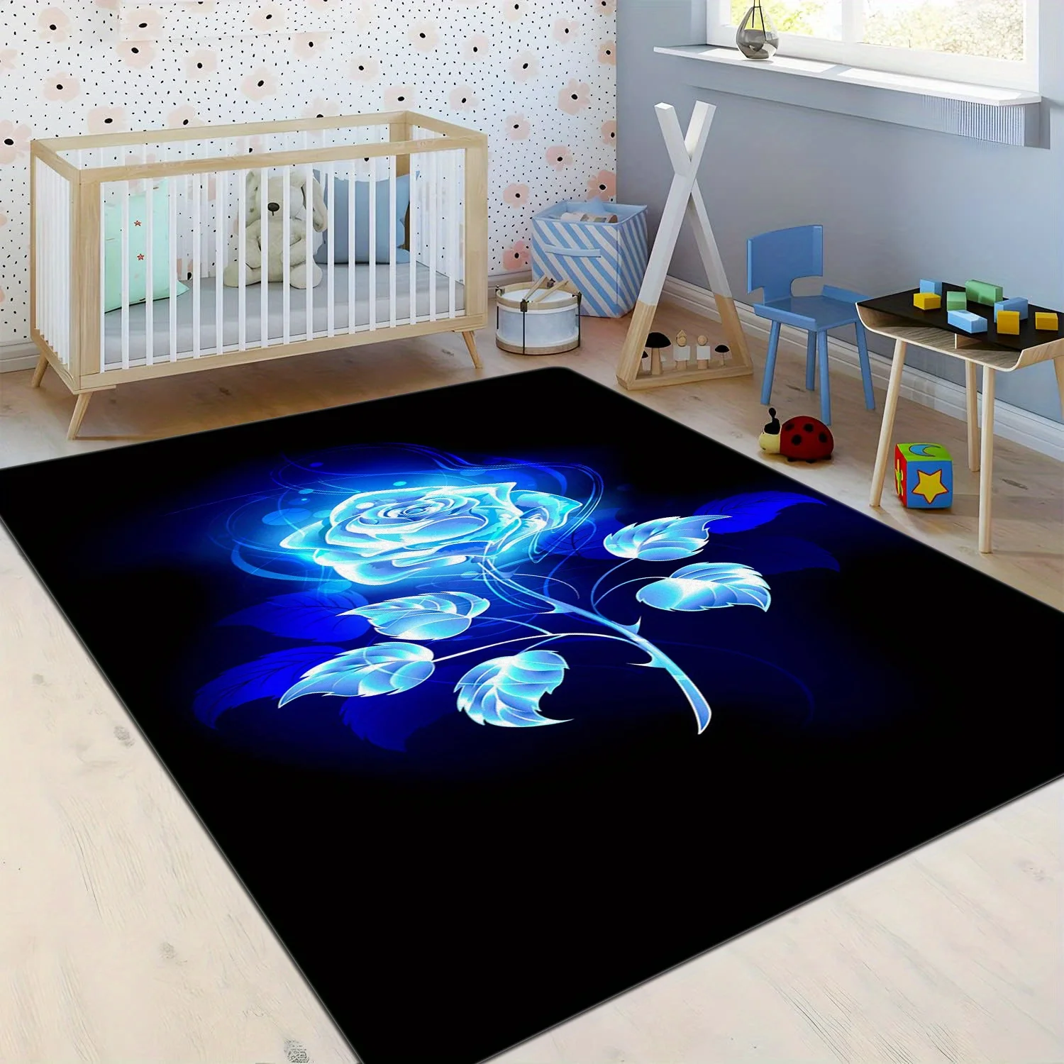 Modern Simple Blue Rose Print Rectangle Carpet Art Rug for Bedroom Living Room Soft Fluffy Bathroom Rug Nonslip Mat Home Decor
Modern Simple Blue Rose Print Rectangle Carpet Art Rug for Bedroom Living Room Soft Fluffy Bathroom Rug Nonslip Mat Home Decor
