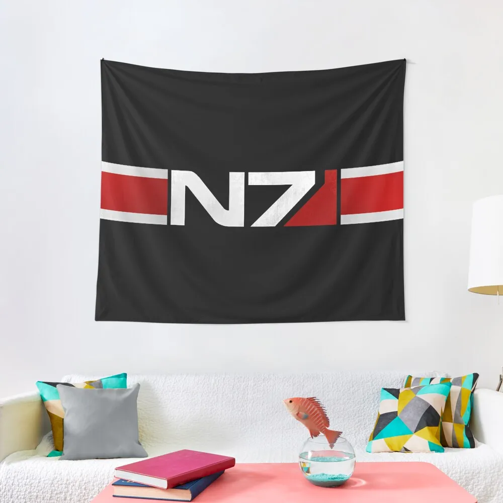 

Mass Effect Horizontal N7 Tapestry Art Mural Wall Mural Aesthetic Room Decoration Wall Hanging