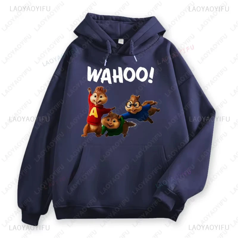 سويت شيرت Alvin and The Chipmunks أنيمي بغطاء للرأس صديق للبيئة مطبوع عليه حروف ملابس غير رسمية للجنسين بلوفرات ترويجية سويت شيرت Alvin and The Chipmunks أنيمي بغطاء للرأس صديق للبيئة مطبوع عليه حروف ملابس غير رسمية للجنسين بلوفرات ترويجية