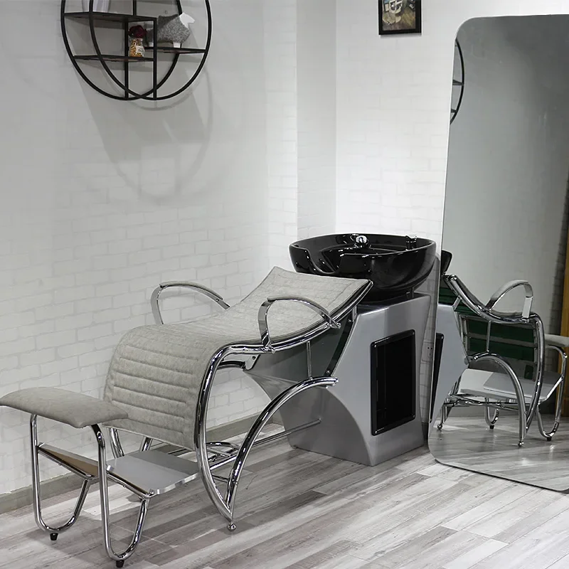 Hair Salon Shower Sink Shampoo Bed Stainless Steel Simplicity Shampoo Chair Comfort Barber Shop Cama De Champu Beauty Furniture
Hair Salon Shower Sink Shampoo Bed Stainless Steel Simplicity Shampoo Chair Comfort Barber Shop Cama De Champu Beauty Furniture