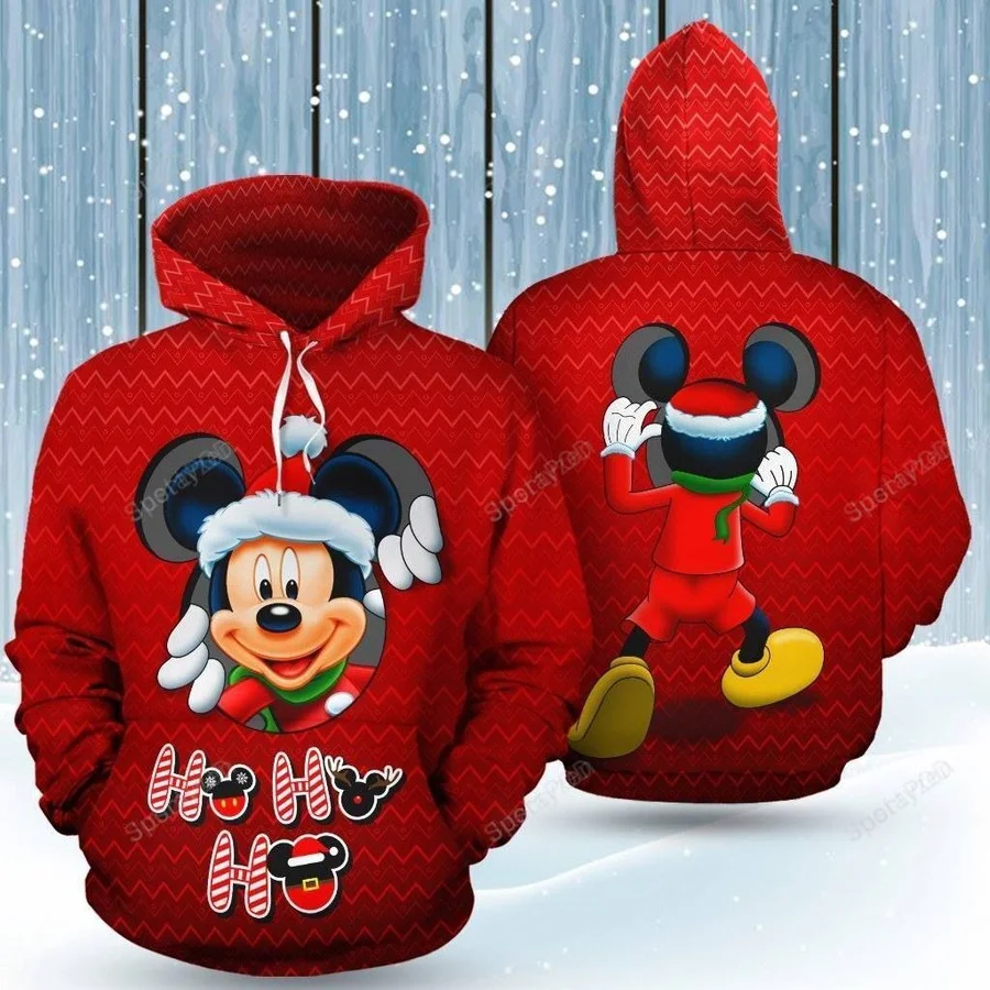 

Mickey Mouse Merry Christmas 3D Hoodie Zip Hoodie, 3D All Over Print Hoodie Zip Hoodie