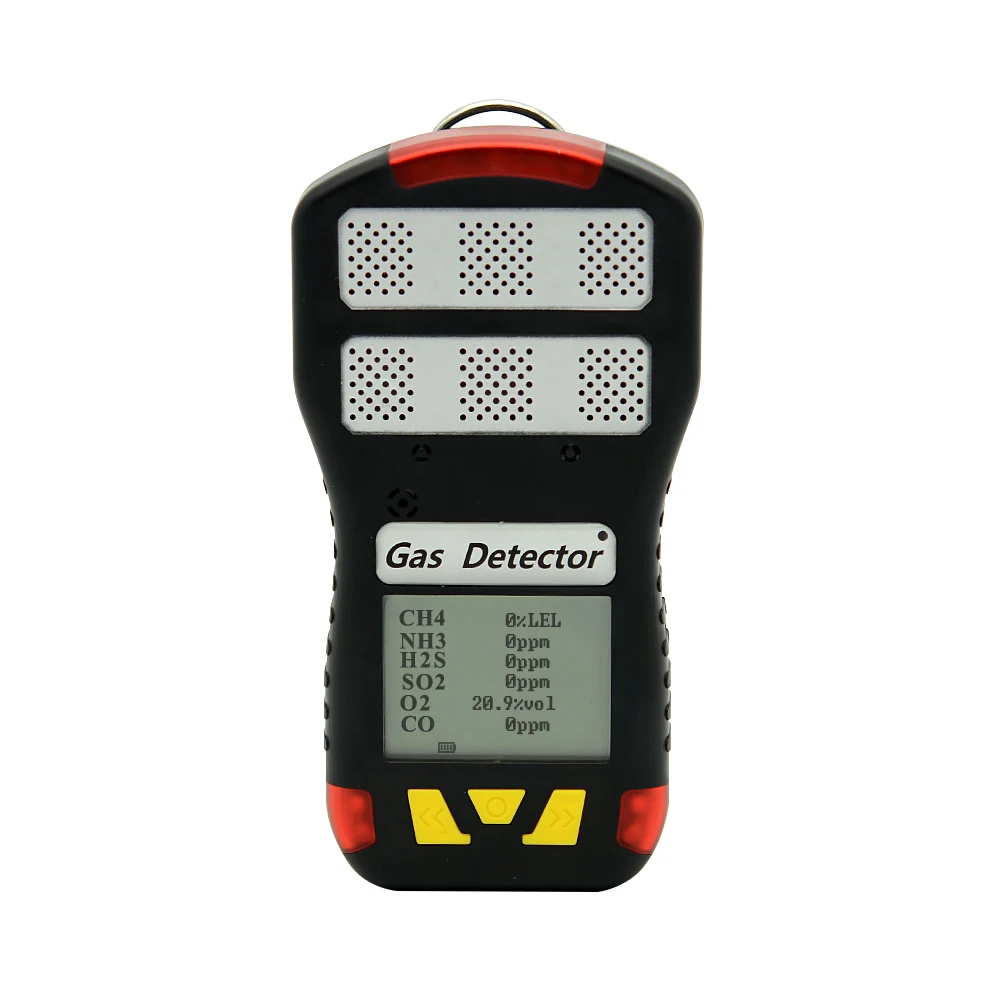 

CE ATEX LCD Display Portable 5 in1 gas Analyzer CH4 CO H2S O2 CO2 multi gas alarm detector