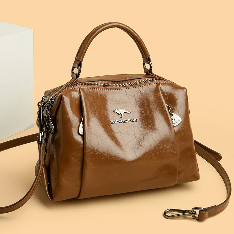 

Genuine Leather Handbag Brand 2024 Crossbody Shoulder Bags For Women Famous Designer Sac A Main Purses And Casual Tote Bag Bolsa