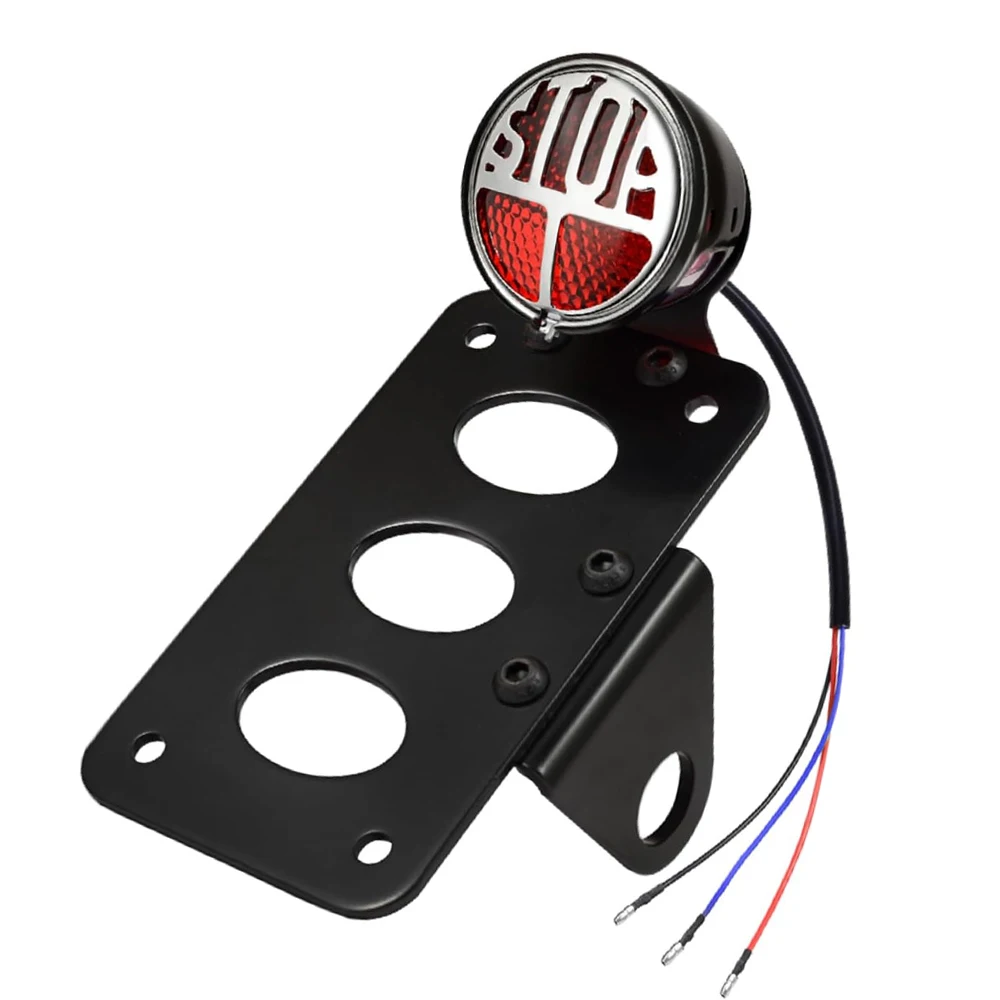 STOP LED Tail Brake Light Axle Hole Side Mount License Plate Bracket Holder Straight Motorcycle Compatible for Harley Chopper Bo
STOP LED Tail Brake Light Axle Hole Side Mount License Plate Bracket Holder Straight Motorcycle Compatible for Harley Chopper Bo