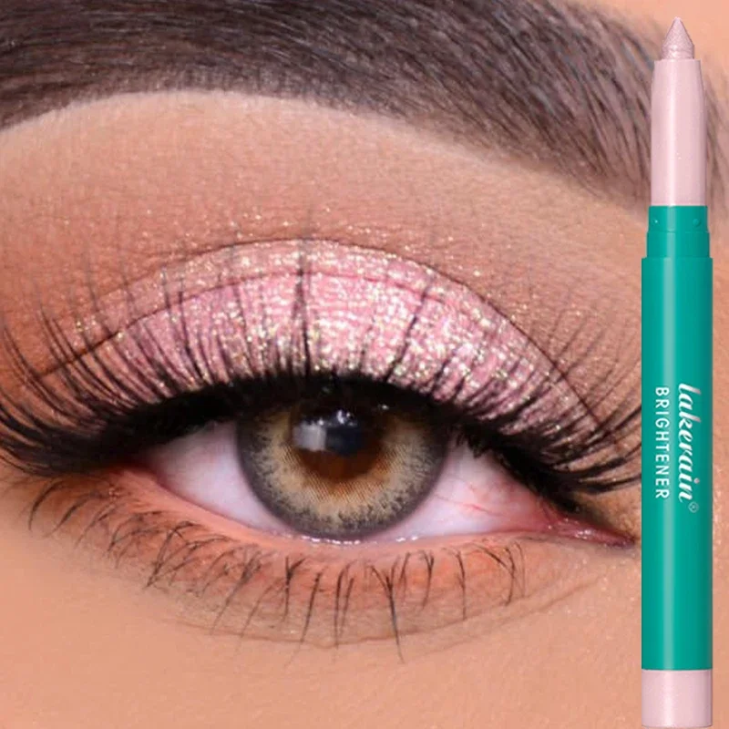 

Pink Pearlescent Eyeshadow Pen 12 Colors Waterproof Lasting Glitter Shimmer Lying Silkworm Eye Shadow Stick Eyes Makeup Cosmetic