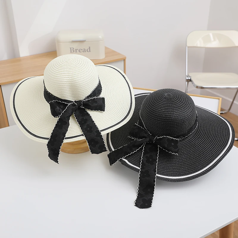 Summer Women Wide Brim Sun Hat Lady Fashion Striped Bow Packable Straw Hat 2023 New Female Holiday Anti-UV Beach Cap Panama Hat
Summer Women Wide Brim Sun Hat Lady Fashion Striped Bow Packable Straw Hat 2023 New Female Holiday Anti-UV Beach Cap Panama Hat