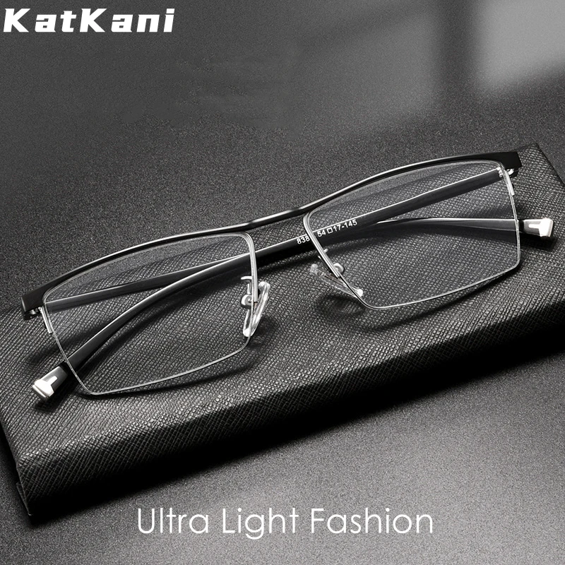 KatKani Fashion Retro High Quality Alloy Square TR90 Business Ultra Light Optical Prescription Men's Half Frame Glasses 8385ZM
KatKani Fashion Retro High Quality Alloy Square TR90 Business Ultra Light Optical Prescription Men's Half Frame Glasses 8385ZM