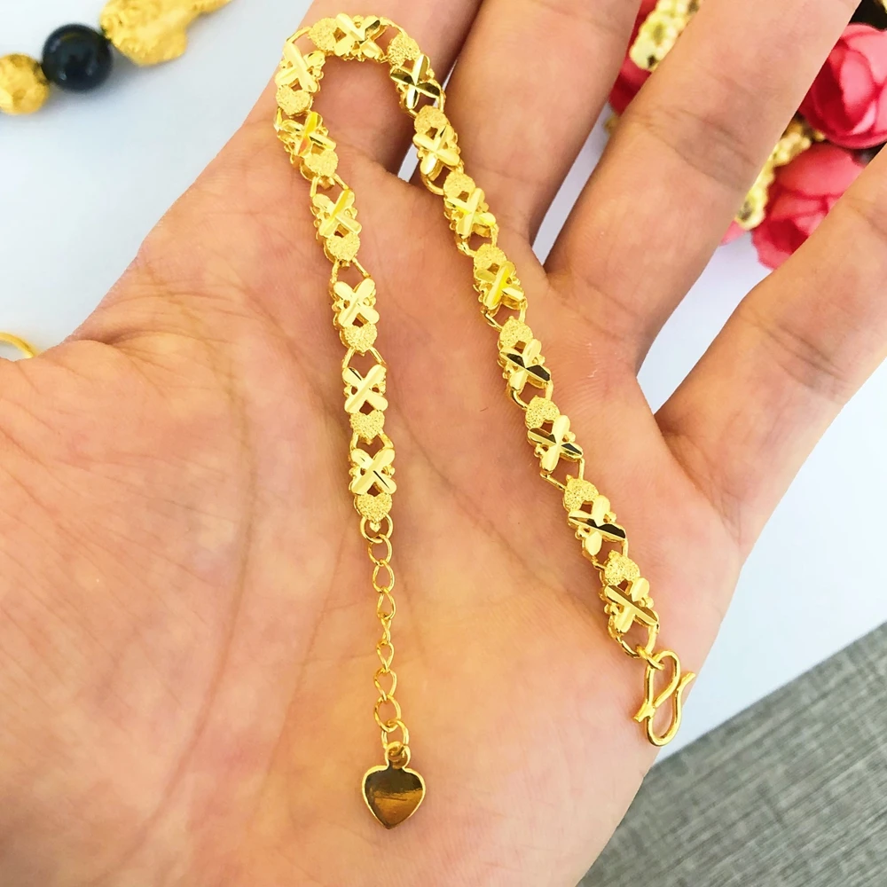 Thin Heart Wrist Bracelet Chain for Women Girl 18k Yellow Gold Filled Classic Trendy Jewelry Gift Fashion Accessories
Thin Heart Wrist Bracelet Chain for Women Girl 18k Yellow Gold Filled Classic Trendy Jewelry Gift Fashion Accessories