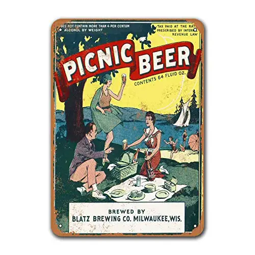 Retro Metal Sign 1934 Blatz Picnic Beer Tin Signs, Plaque Poster for Bar Pub Man cave Garage Wall Decor 8x12 inch
Retro Metal Sign 1934 Blatz Picnic Beer Tin Signs, Plaque Poster for Bar Pub Man cave Garage Wall Decor 8x12 inch
