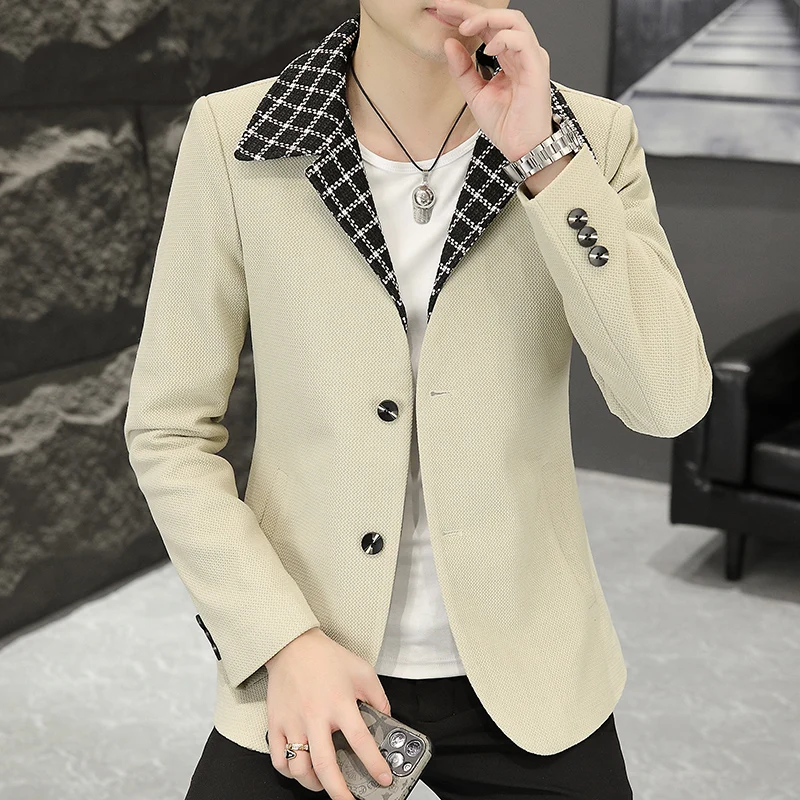 

Новинка Весна 2023 высококачественный модный красивый удобный деловой мужской маленький костюм Корейская версия приталенный трендовый блейзер для женщин