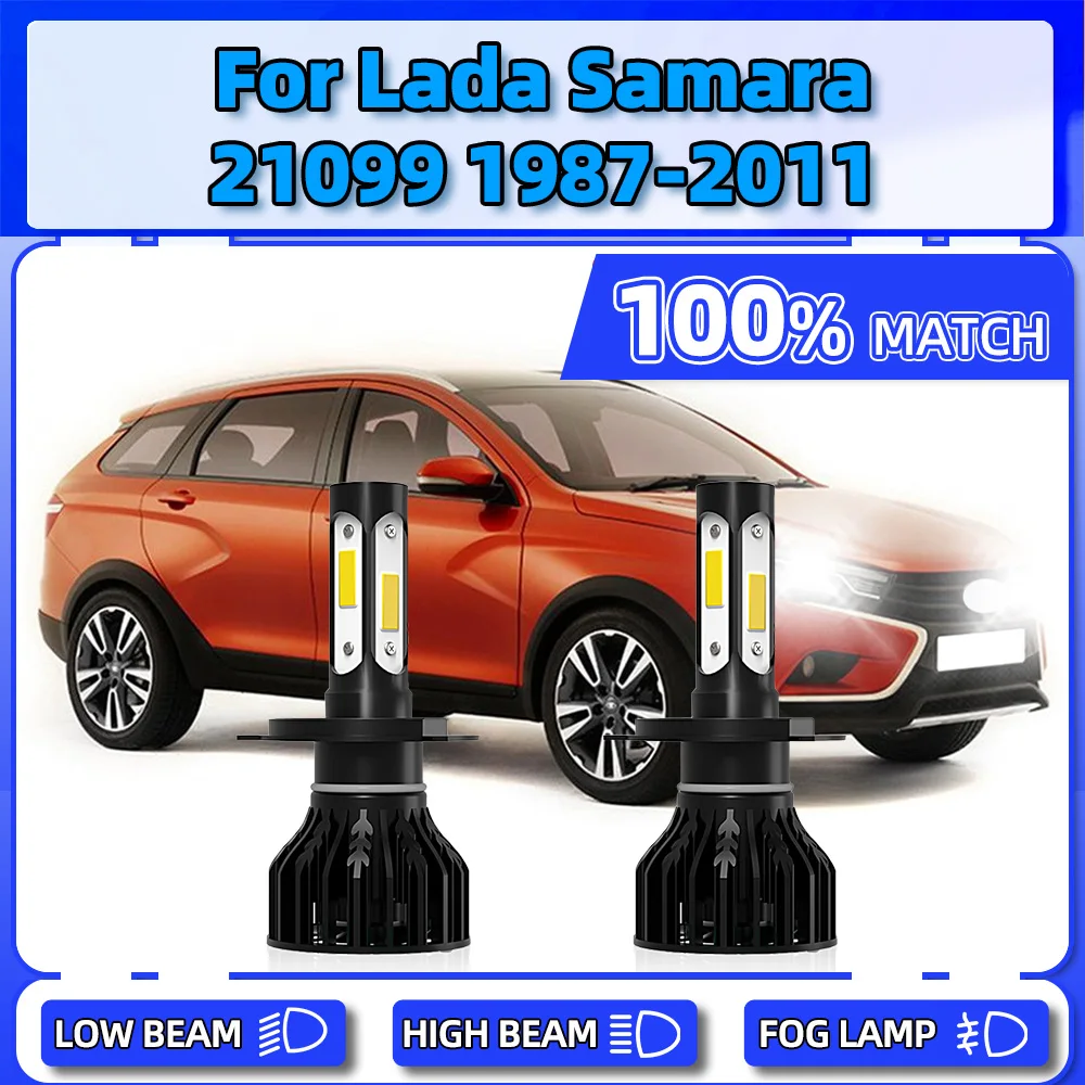

H4 LED Headlight Bulbs 20000LM Car Front Lights 120W Auto Lights For Lada Samara 2109 1987-2005 2006 2007 2008 2009 2010 2011