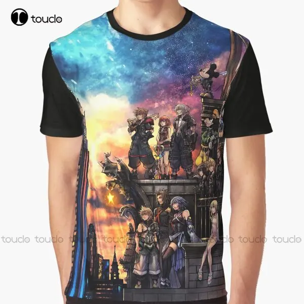 Kingdom Hearts 3 Cover Graphic T-Shirt Custom Aldult Teen Unisex Digital Printing Tee Shirts Custom Gift Xxs-5Xl Streetwear
Kingdom Hearts 3 Cover Graphic T-Shirt Custom Aldult Teen Unisex Digital Printing Tee Shirts Custom Gift Xxs-5Xl Streetwear
