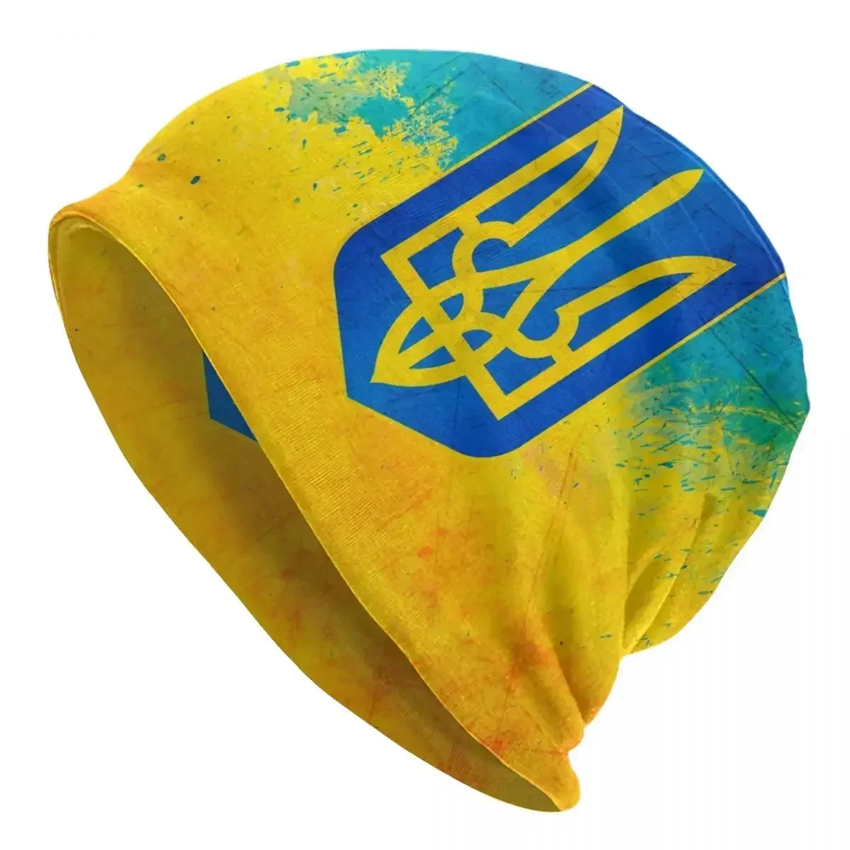 

Ukrainian Flag Beanies Caps For Men Women Unisex Streetwear Winter Warm Knitted Hat Adult Coat Of Arms Of Ukraine Bonnet Hats