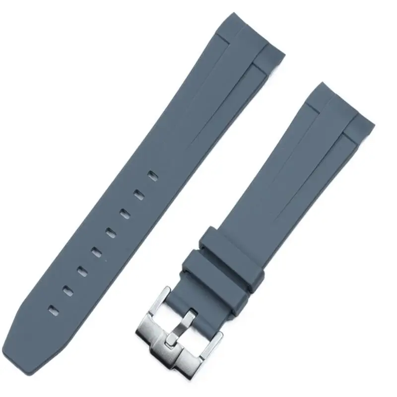 

Ремешок PCAVO силиконовый для наручных часов, мягкий резиновый браслет с пряжкой с язычком, черный синий серый зеленый, для Longines Conquest Series, 21 мм