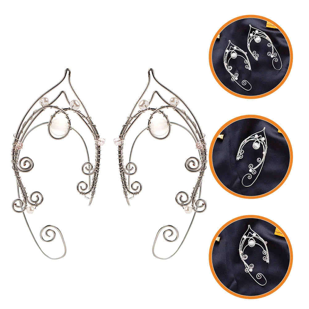 

Ear Clip Earrings Wrap Butterflies Nocuffs Wing Elf Cuff Wedding Filigree Fairy Crystal Jewelryzircon Elves