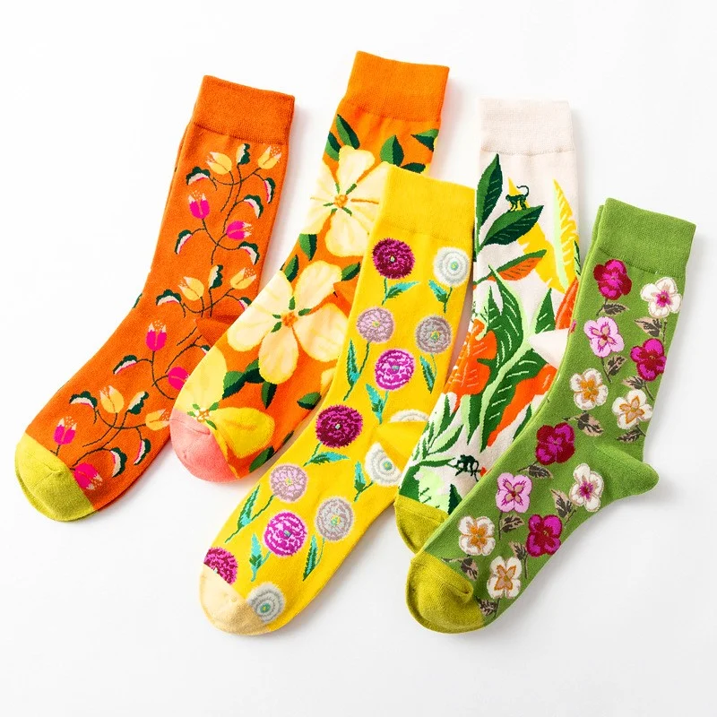 1 Pair Casual Women's Socks Cartoon Dog Creative Plant Tulip Print Ladies Sox Harajuku Bright Color Streetwear Hosiery For Girls
1 Pair Casual Women's Socks Cartoon Dog Creative Plant Tulip Print Ladies Sox Harajuku Bright Color Streetwear Hosiery For Girls