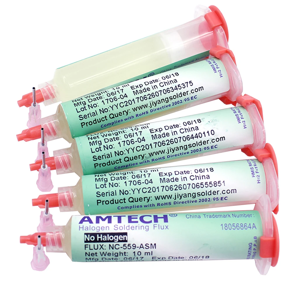 

100% Original AMTECH NC-559-ASM BGA PCB No-Clean Solder Paste Welding Advanced Oil Flux Grease 10cc Soldering Repair Tools