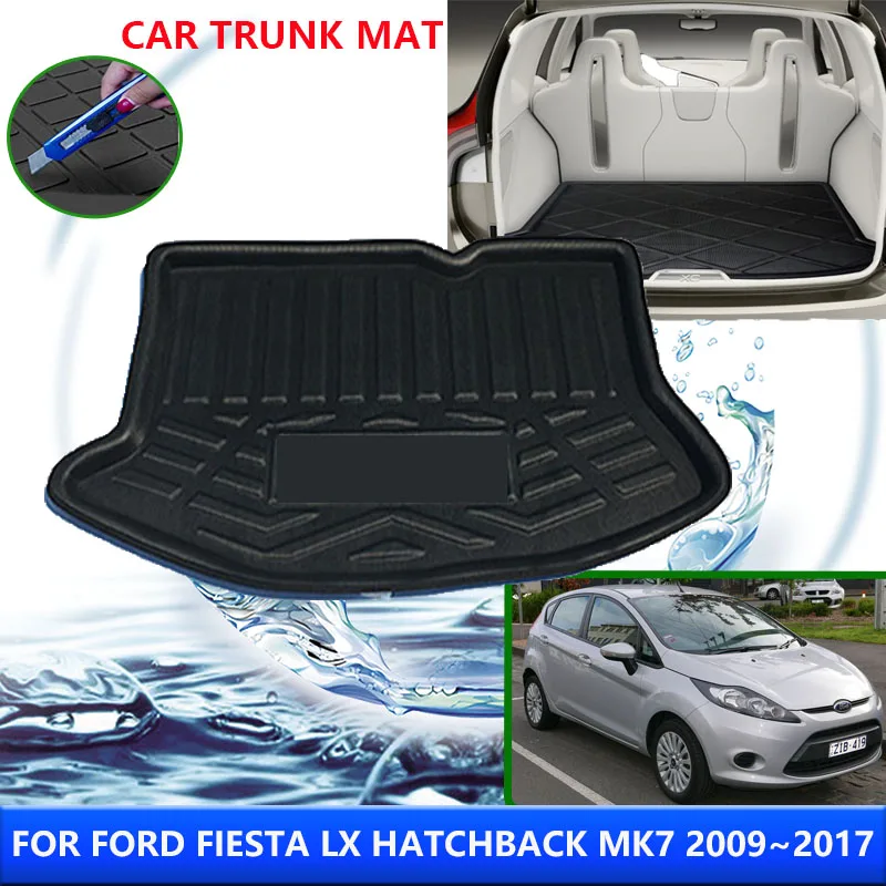 

For Ford Fiesta LX Hatchback MK6 MK7 2009~2017 2011 2012 2013 Car Rear Trunk Pad Auto Waterproof Anti-Fouling Mat Car Accessorie