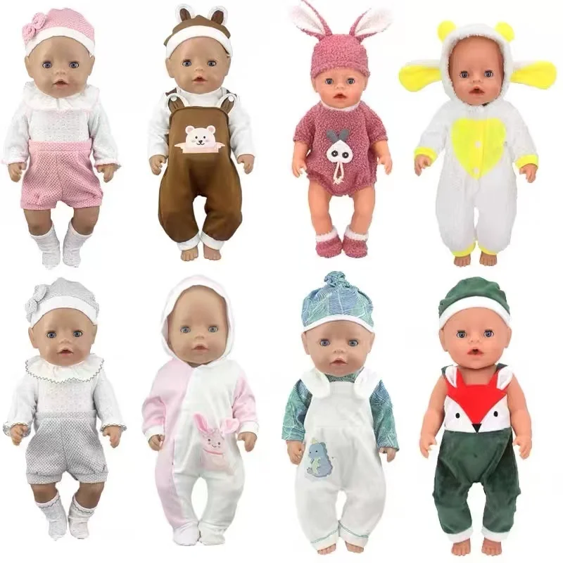 

Reborn Doll Accessories Clothes Toy Bear Pajamas Suit For 43cm Baby Dolls Juguetes Lalki Bobasy Reborn Doll Toys For Kids