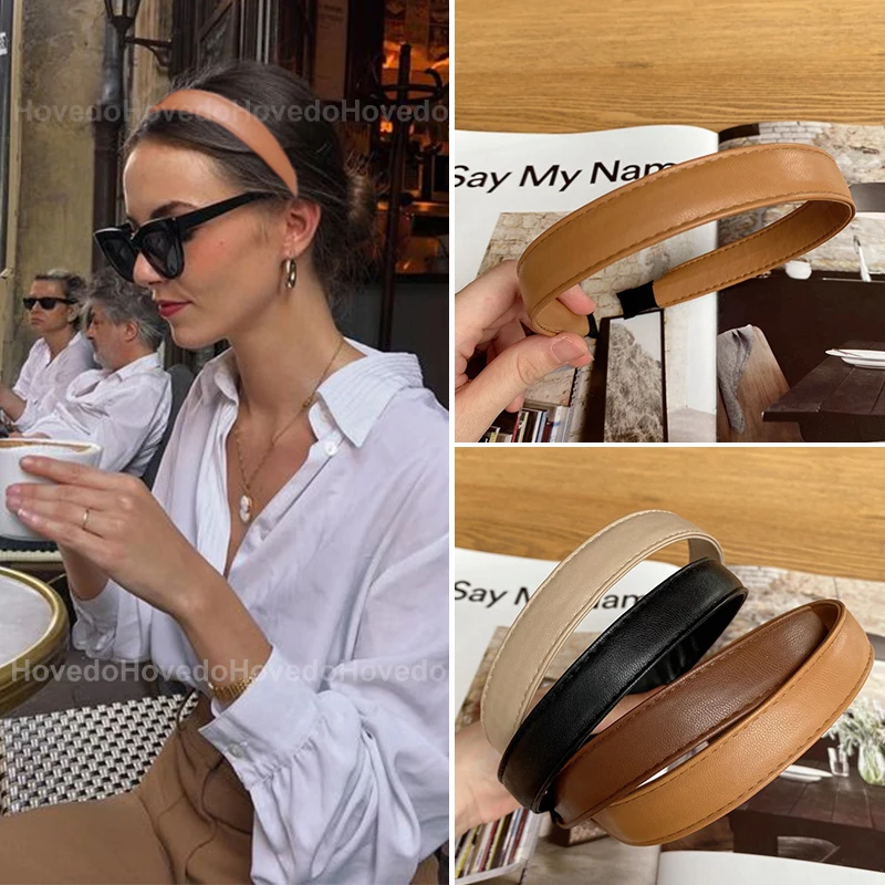 Vintage PU Leather Headband Hairbands Solid Headwear for Women Girls Fashion Hair Band Chic Hair Hoop Hair Accessories
Vintage PU Leather Headband Hairbands Solid Headwear for Women Girls Fashion Hair Band Chic Hair Hoop Hair Accessories
