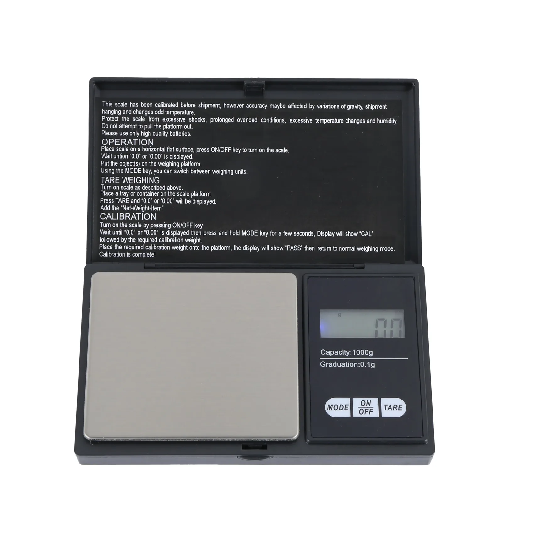 

Digital Pocket Scale 1000g x 0.1g, Kitchen Scale, Jewelry Scales Mini Electronic Scale Pocket Scale