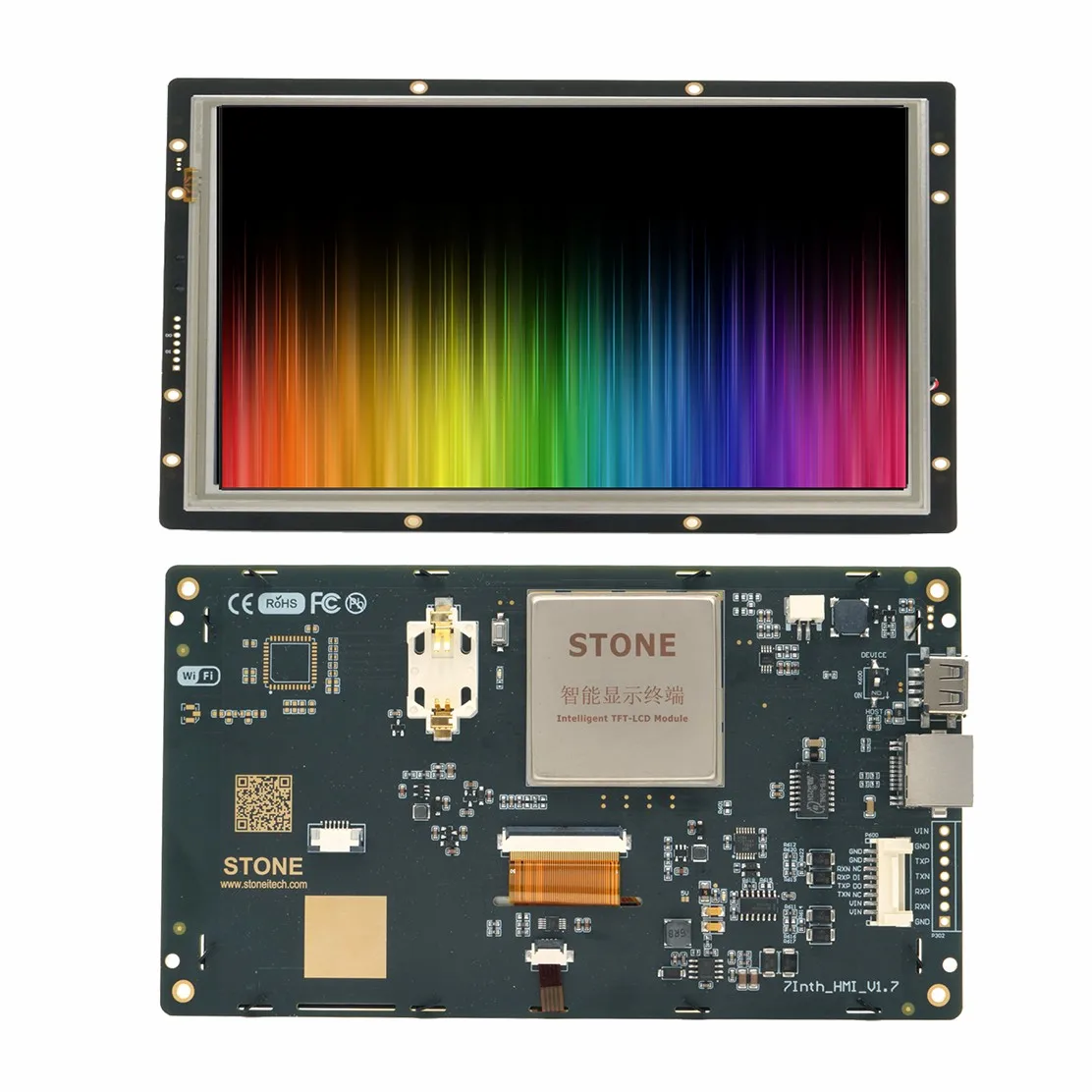 

7" inch SCBRHMI HMI Intelligent Smart UART Serial Touch TFT LCD Module Display Panel for Arduino Raspberry Pi 2 A+ B+