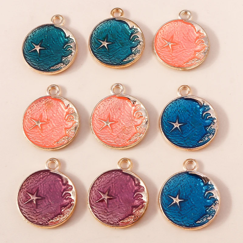10pcs Romantic Night Enamel Stars Moon Charms Pendants for Handmade Necklaces Bracelets Earrings DIY Jewelry Making
10pcs Romantic Night Enamel Stars Moon Charms Pendants for Handmade Necklaces Bracelets Earrings DIY Jewelry Making