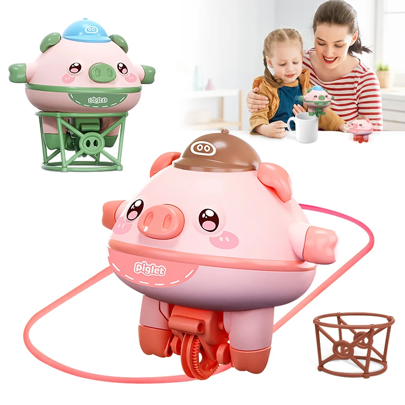 

NEW Novelty Gyroscope Pig Balance Toy Kids Unicycle Walking Tumbler Tightrope Electric Toy Walker Car Cute Gifts for Boys Girls