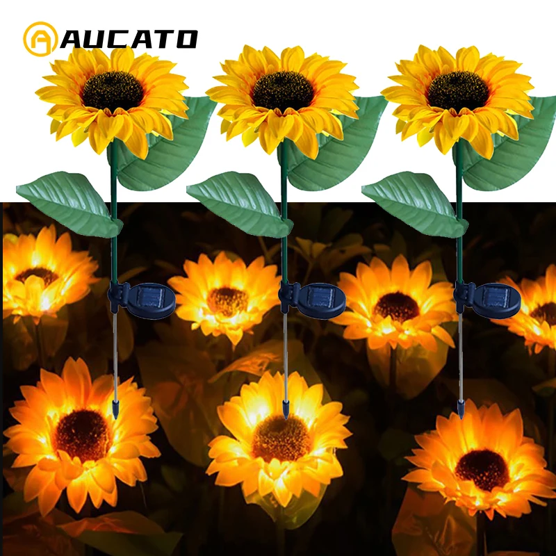 3/1PCS Solar Sunflower LED Lights Garden Yard Lawn Night Lights Landscape Lamp Home Decorative Flower Lights
3/1PCS Solar Sunflower LED Lights Garden Yard Lawn Night Lights Landscape Lamp Home Decorative Flower Lights
