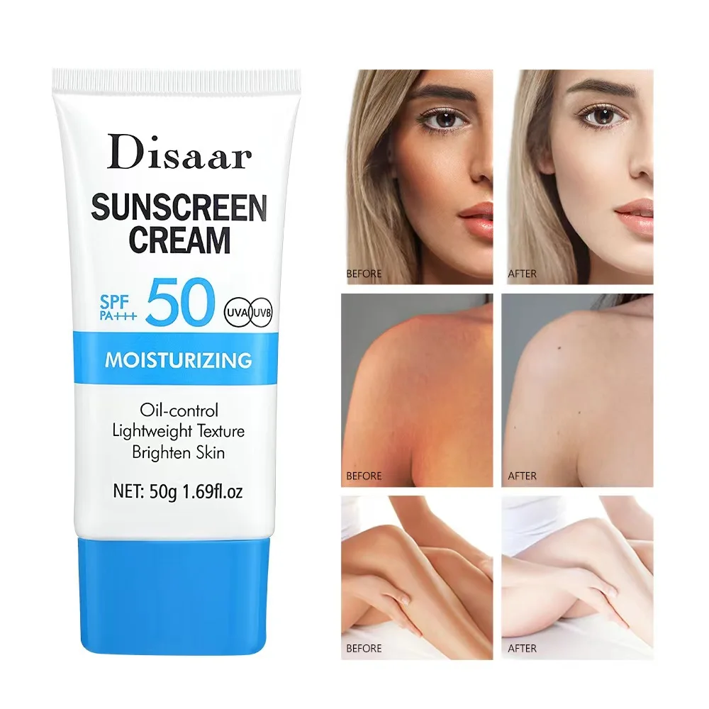 

Disaar Creme protetor solar para rosto e corpo, anti-uv, hidratante, hidratante, pele, anti-envelhecimento, controle de óleo, nã