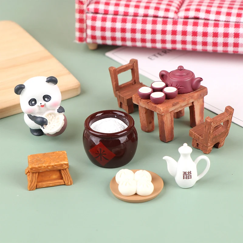 Mini Panda Figurines Set Micro Landscape Ornaments Resin Tea Set Table Chair Dollhouse DIY Model Decor Toy
Mini Panda Figurines Set Micro Landscape Ornaments Resin Tea Set Table Chair Dollhouse DIY Model Decor Toy