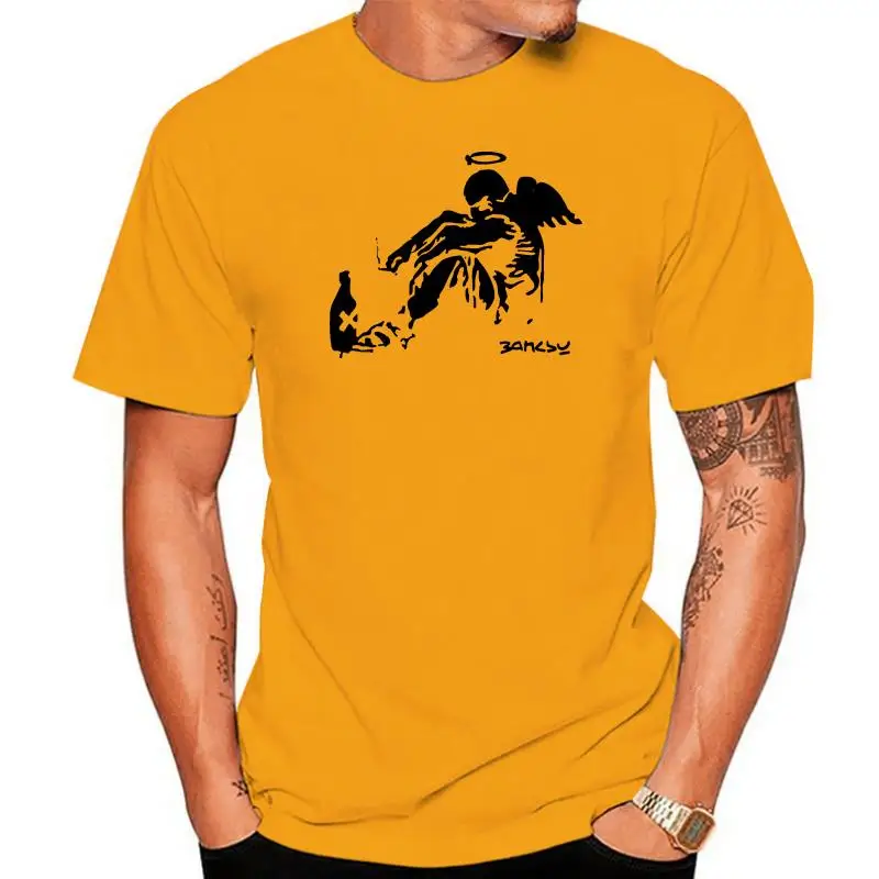 Граффити Бэнкси с изображением опущенного ангела, уличная настенная художественная футболка 1401 
Граффити Бэнкси с изображением опущенного ангела, уличная настенная художественная футболка 1401