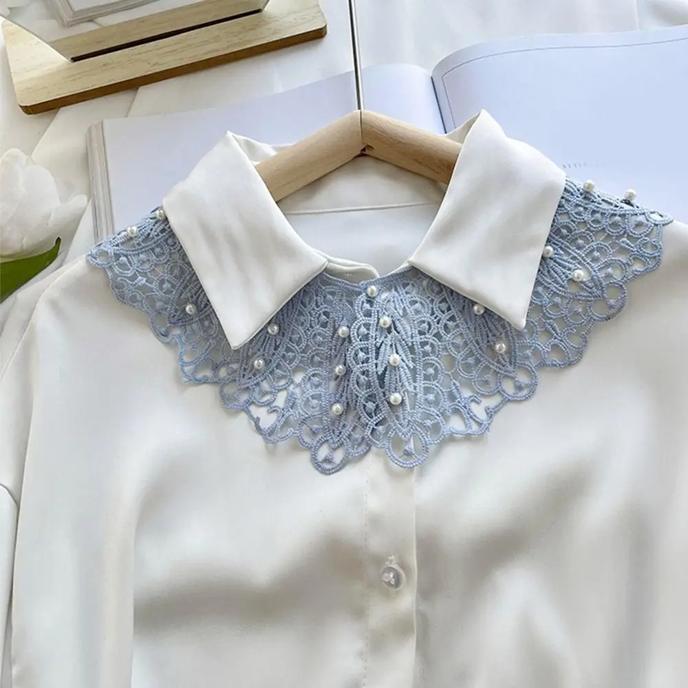 

Doll Collar Lace Fake Collar Clothes Accessories Pearl Decoration Shirt Collar Dress Decorative Shoulder Detachable Shawl