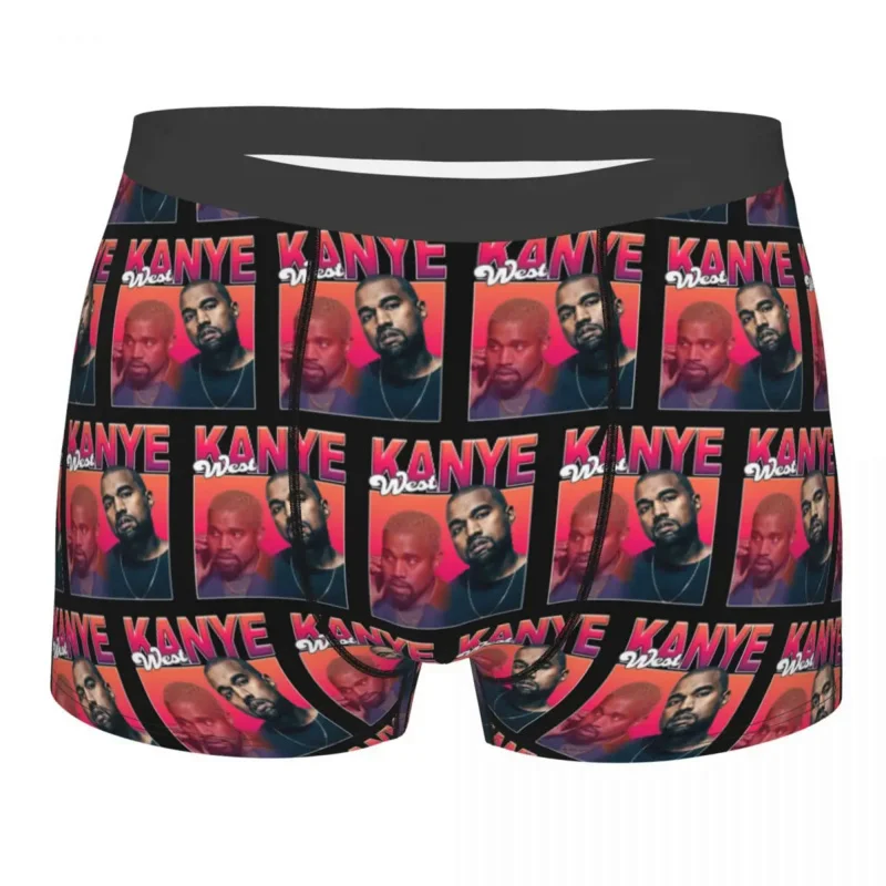 

Sexy Male Cool Kanye West Underwear Boxer Briefs Men Breathable Shorts Panties Underpants
