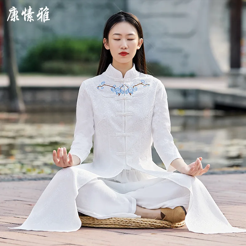 embroidery women martial arts meditation tai chi uniforms cotton linen Chinese traditional shirt+pant kungfu yoga casual set
embroidery women martial arts meditation tai chi uniforms cotton linen Chinese traditional shirt+pant kungfu yoga casual set