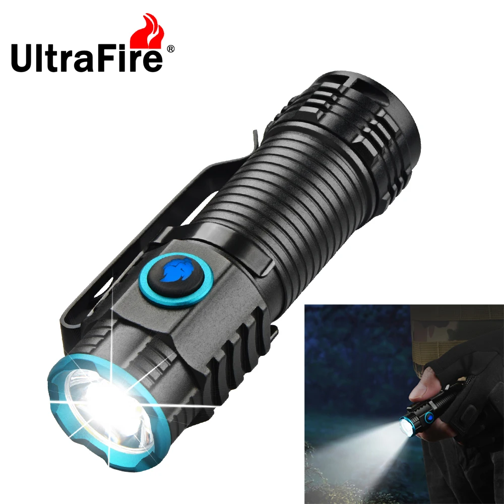 

Фонарик UltraFire SH-16027 для повседневного использования, уличное освещение, водонепроницаемая, высокая мощность, регулируемая яркость, 1000 люмен, 16340, для Походов, Кемпинга