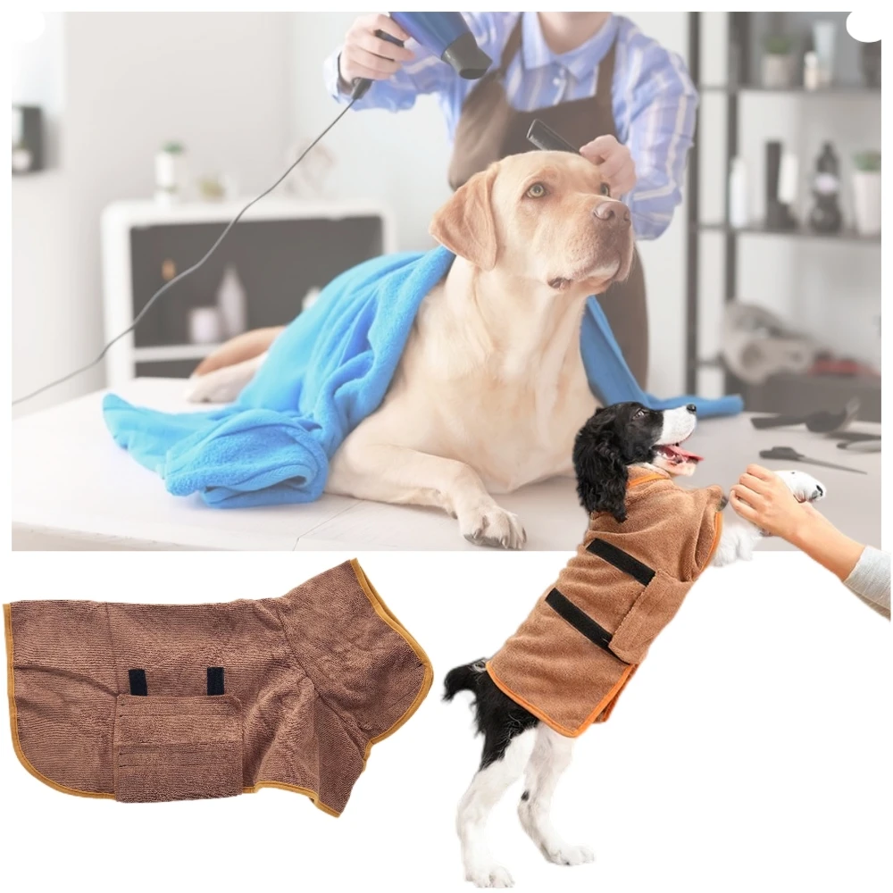 Dog Bathrobe Microfiber Absorbent Towel Quick Drying Adjustable Dog Bath Towel For Large Medium Small Dogs Pet Bathing Supplies
Dog Bathrobe Microfiber Absorbent Towel Quick Drying Adjustable Dog Bath Towel For Large Medium Small Dogs Pet Bathing Supplies