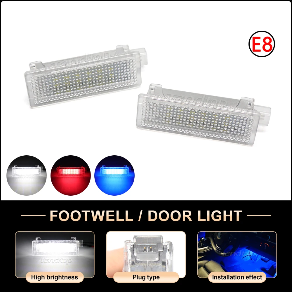 2pcs Car Interior LED Footwell Light Foot Lamp For BMW E90 E91 E92 E60 E65 F10 F20 E87 X5 E70 X3 E83 Compartment Glove Box Lamps
2pcs Car Interior LED Footwell Light Foot Lamp For BMW E90 E91 E92 E60 E65 F10 F20 E87 X5 E70 X3 E83 Compartment Glove Box Lamps